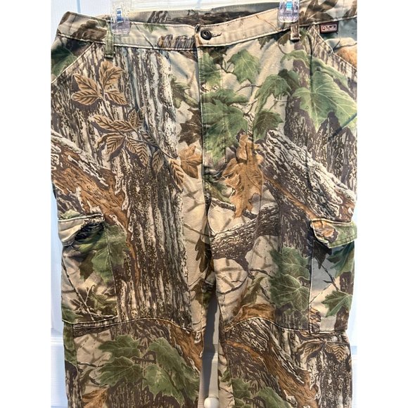 Walls Camo Hunting Pants XL Waist 42-44 Adjustable Green Brown Hardwoods - Picture 3 of 7